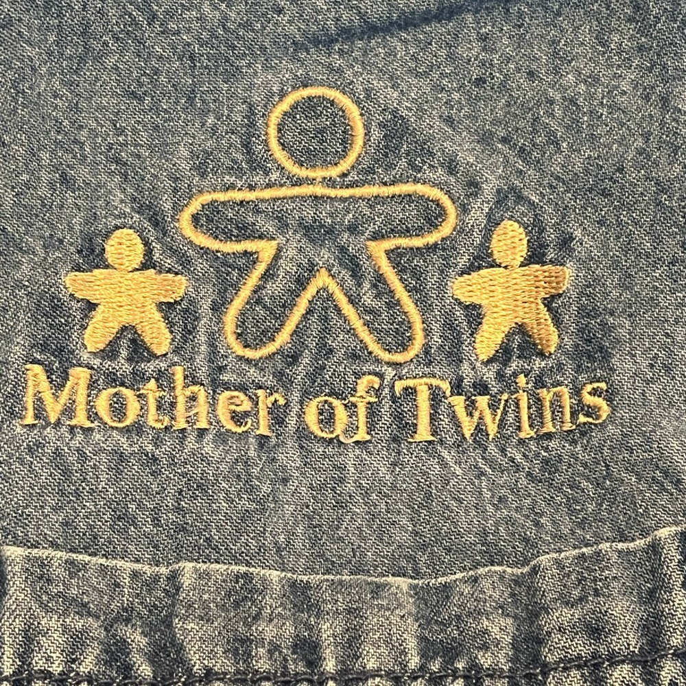 Mother of Twins • Denim Button Down Shirt - XL